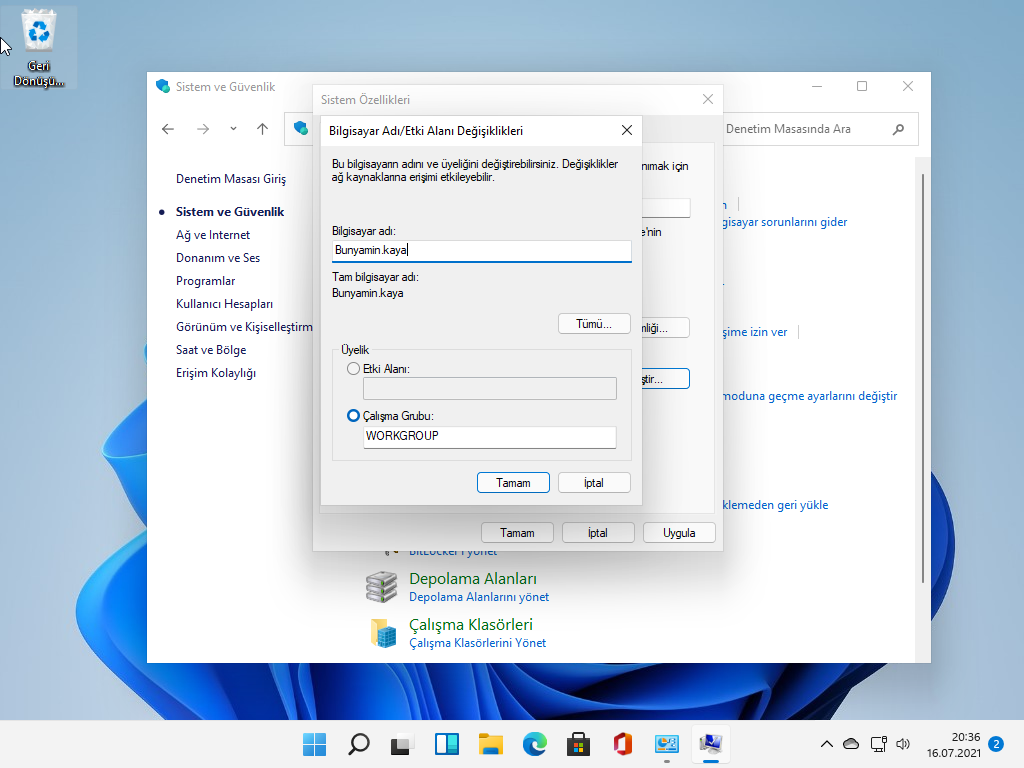 Windows 11'de bilgisayar adı nasıl değiştirilir 6 Windows%2B11%2B 2021 07 16 20 36 33
