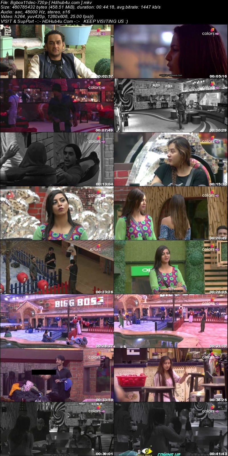 Bigg Boss S11E72 11th December 2017 HDTV 480p 200MB Download Bigg Boss S11E72 11th December 2017 HDTV 480p 200MB Download