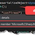 使用 dynamic 變數時,出現 C# 編譯錯誤 CS0656