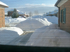 OK, so I couldn't resist a shot of the drifts, taken from indoors!