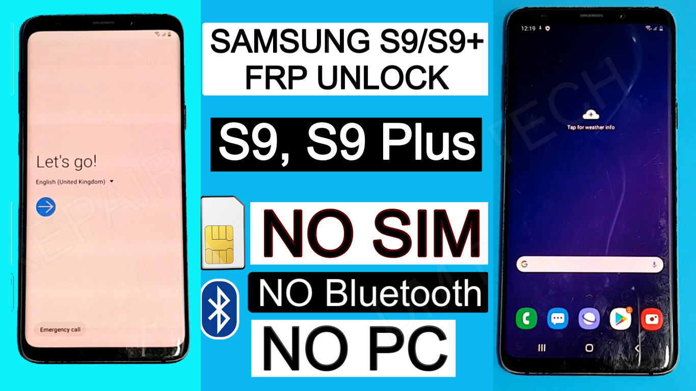 FRP Bypass Samsung S9 Google lock Without SIM Card Without PC DM