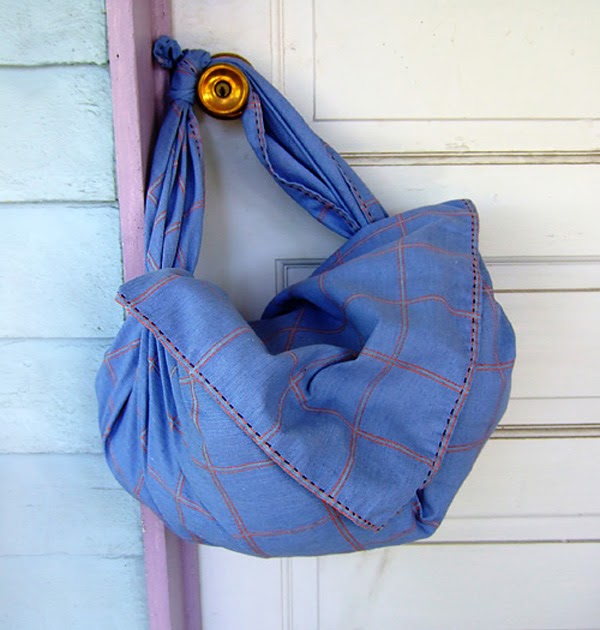 DIY Two Minute Summer Furoshiki Bag ~ Free-Tutorial.net