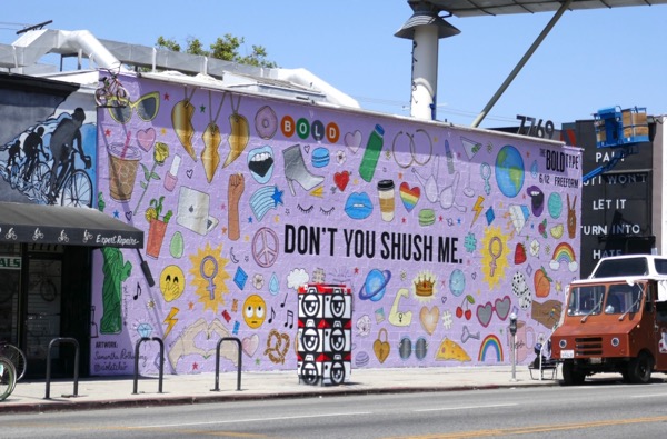 The Bold Type season 2 Don't you shush me wall mural ad Bold Type season 2 Dont you shush me mural ad