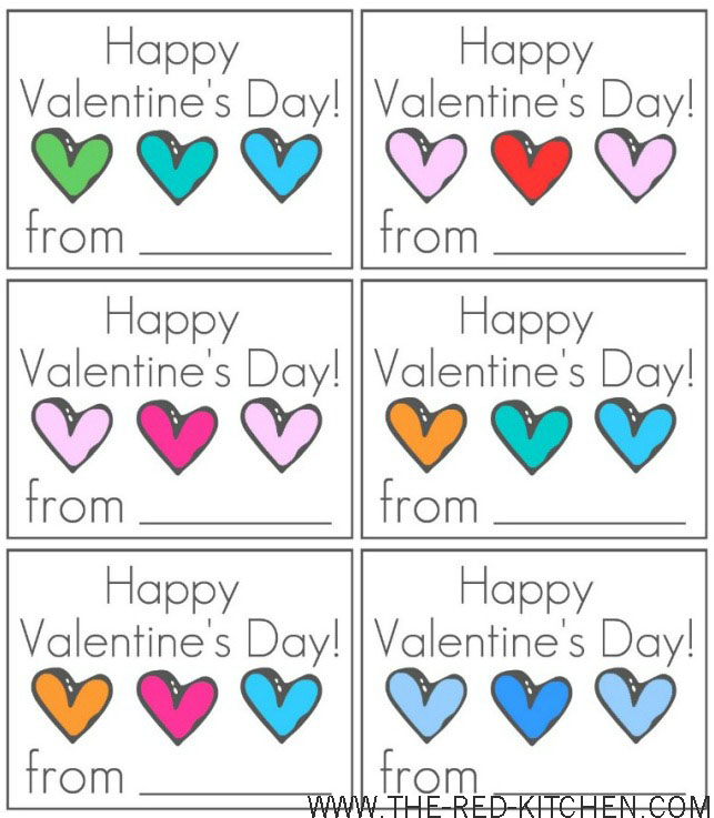 The Red Kitchen Happy Valentine s Day Cards Free Printable Color 