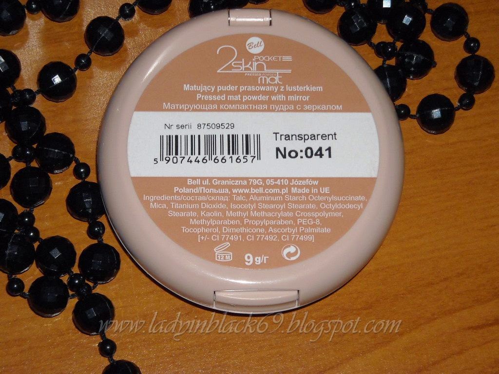 Lady in Black Bell 2 Skin Pocket Pressed Powder mat (puder matujący z lusterkiem)