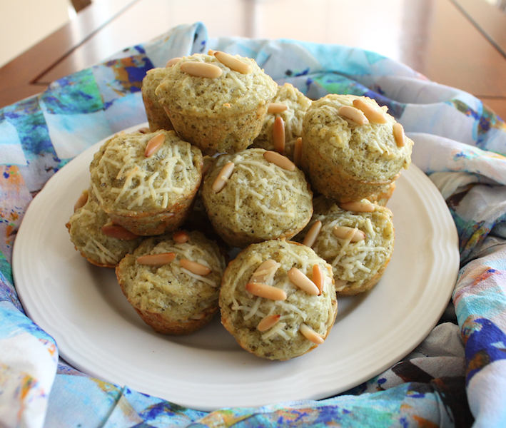 Food Lust People Love: Pesto Pine Nut Parmesan Muffins #MuffinMonday
