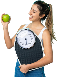 Gym Woman with Weighing Machine Transparent Image