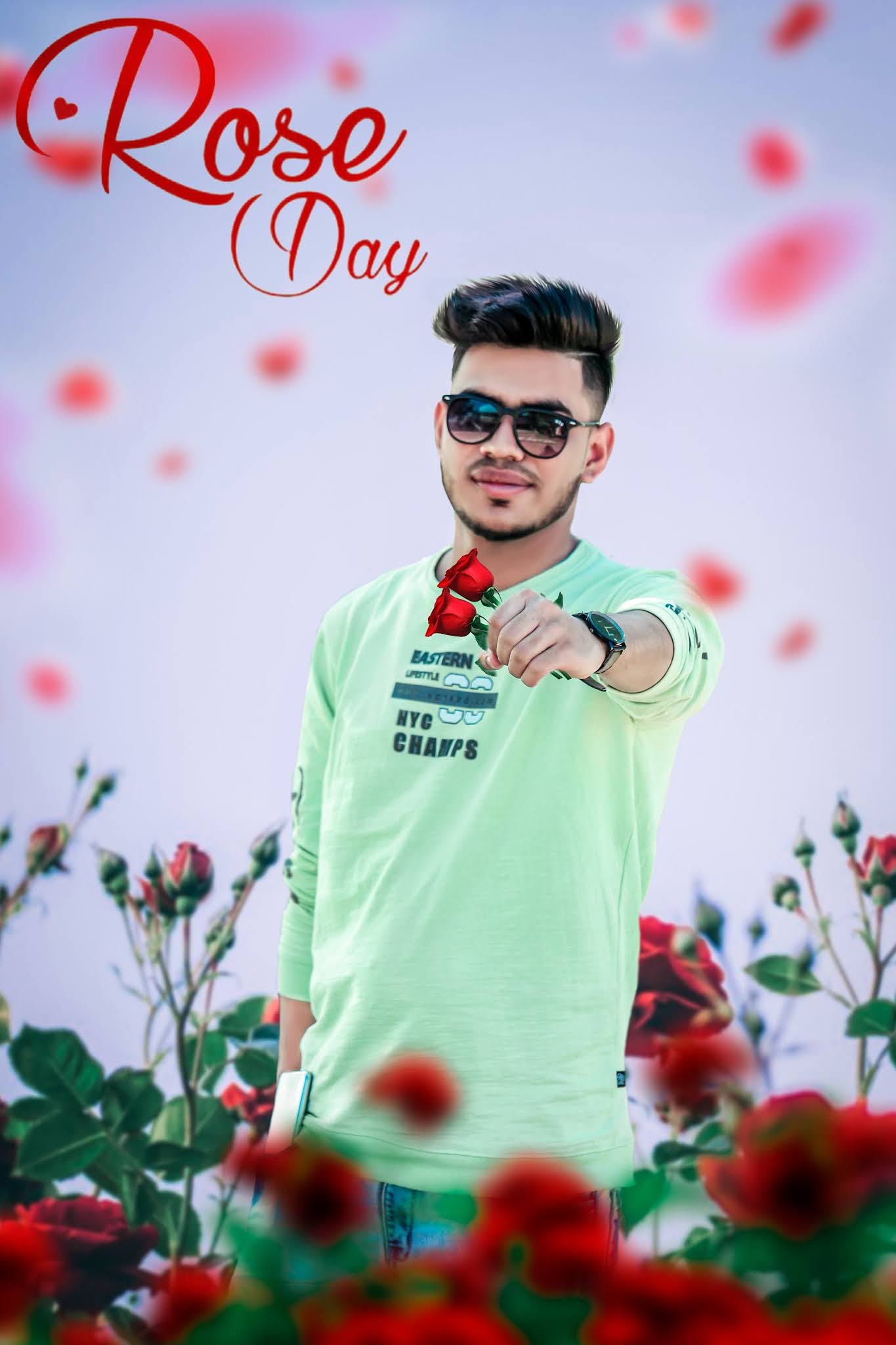 how to happy rose day special photo editing HD Background Download - Zaman  Editz