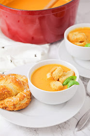 This creamy roasted tomato soup is made with fresh garden tomatoes, and so flavorful and delicious!