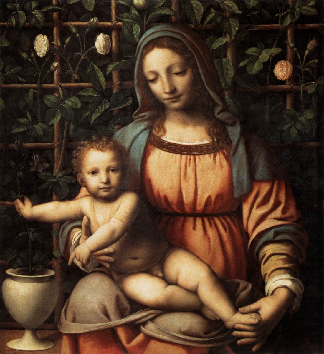 IMÁGENES RELIGIOSAS VIRGEN DEL ROSAL BERNARDINO LUINI