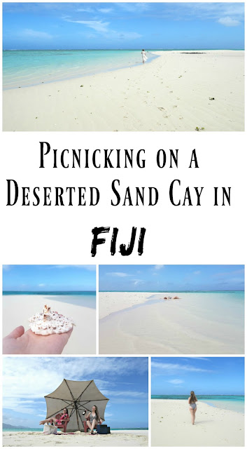 PIN FOR LATER: Picnicking on a deserted sand cay in Fiji, South Pacific