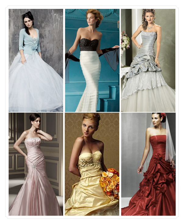 colorful wedding dresses