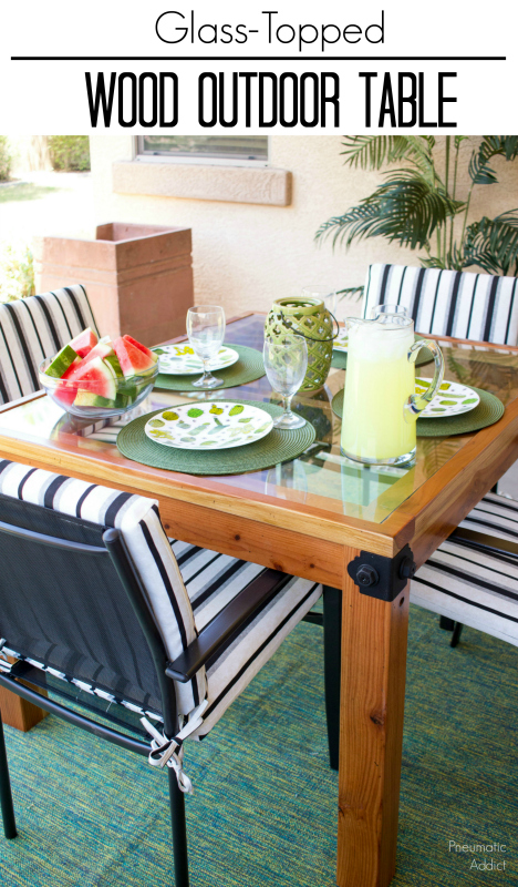 Glass Topped Wood Outdoor Table Pneumatic Addict Glass Topped Wood Outdoor Table, How To Build A Glass Top Dining Table