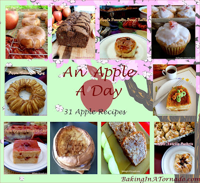 An Apple A Day: 31 Apple Recipes | graphic and all pictures property of www.BakingInATornado.com | #recipes #MyGraphics