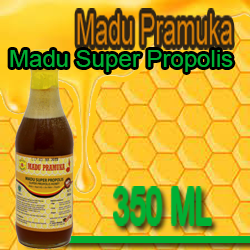 madu super propolis madu pramuka 350 ml