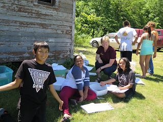 Karyn Santl and White Earth youth participants