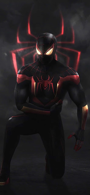 Spiderman Black Suit 4k wallpaper