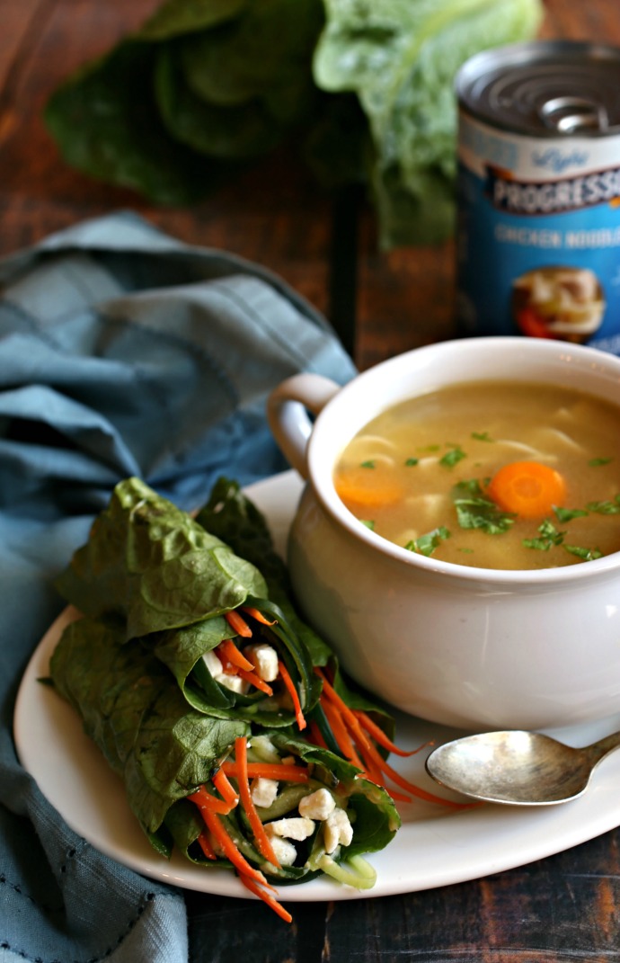 Hungry Couple Soup and Salad Wraps Dinner