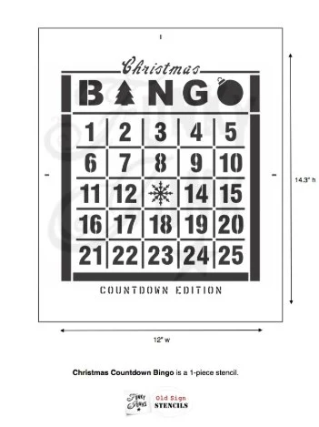 Old sign stencils bingo stencil