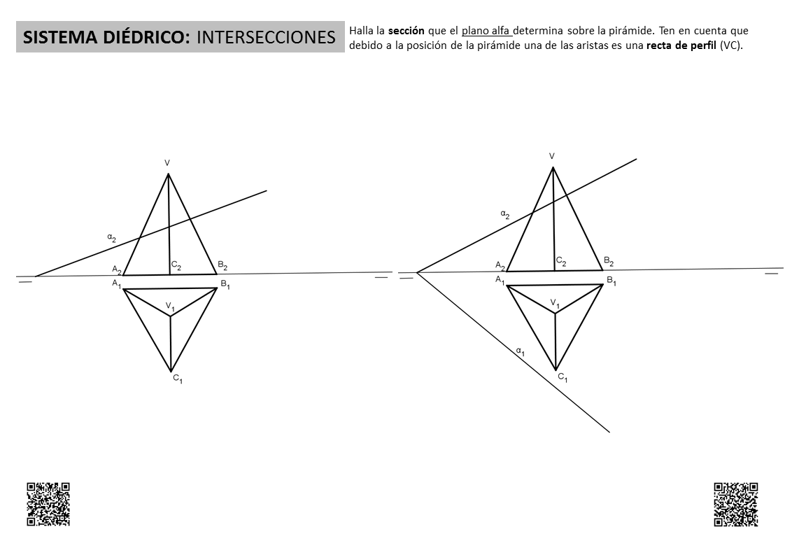 DIÉDRICO: Secciones