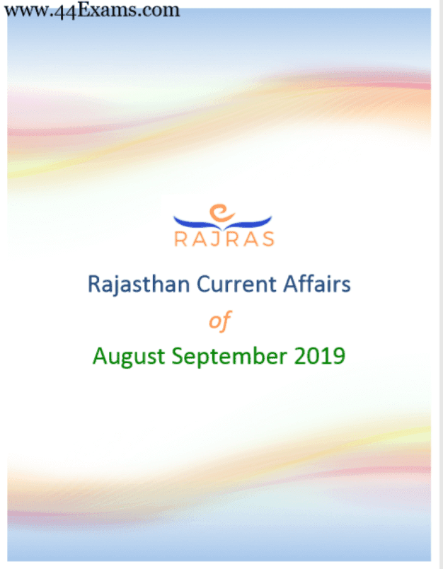 Rajasthan-Current-Affairs-August-and-September-2019-For-RPSC-Exam-PDF-Book