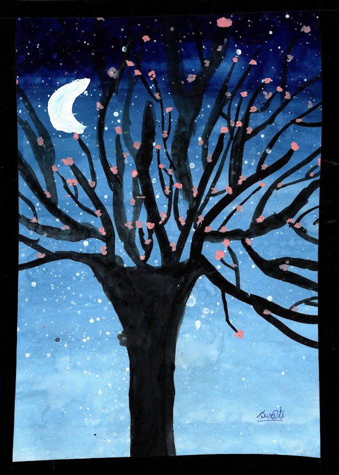 Night Tree Drawing