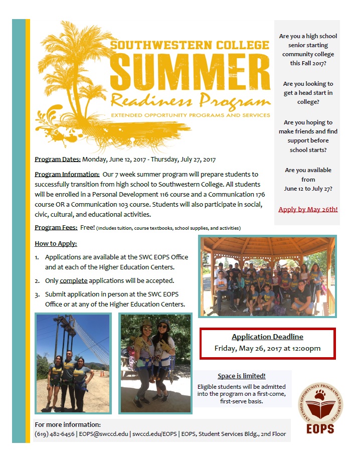Sweetwater High Counseling Center SWC Summer Readiness Program