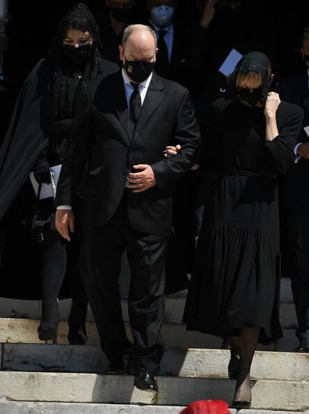 Princess Charlene, Princess Stephanie, Princess Caroline, Charlotte Casiraghi, Princess Alexandra, Pierre Casiraghi and Pauline Ducruet