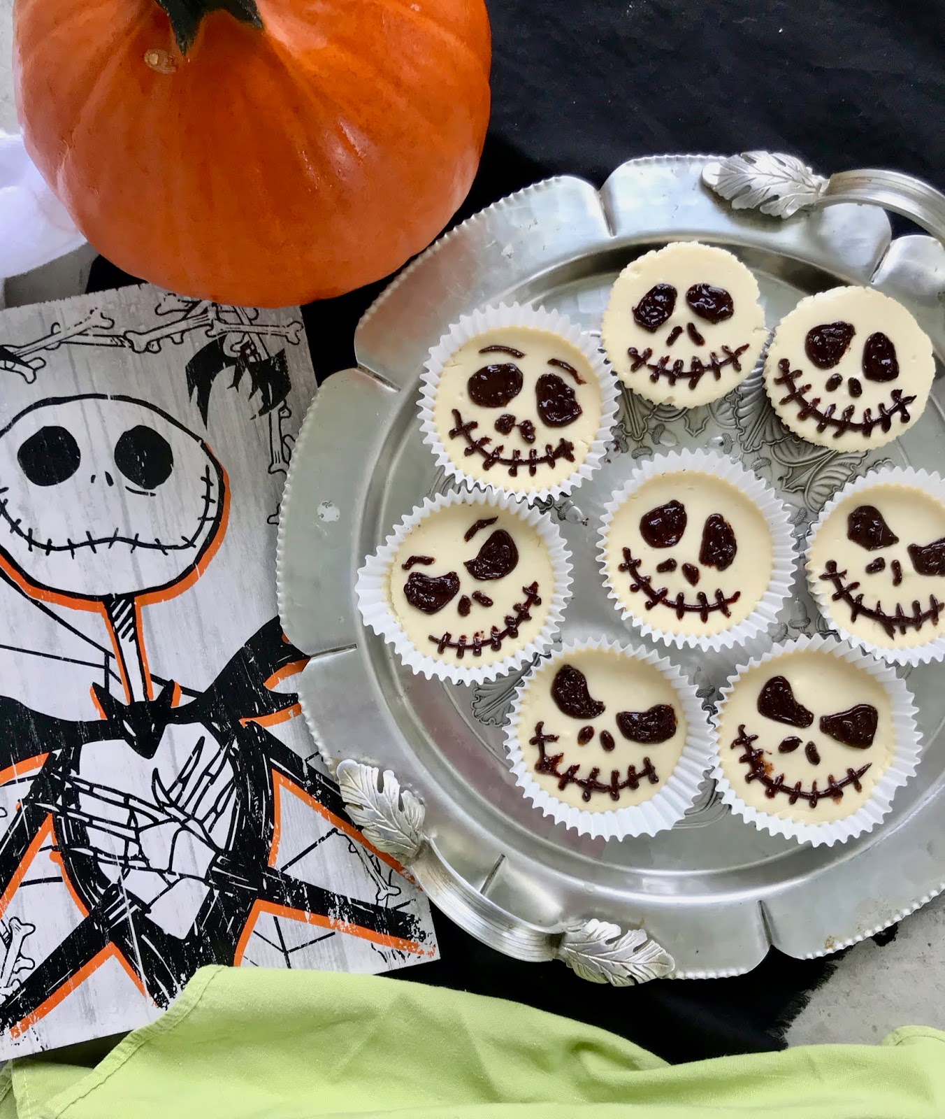 Savory Moments Individual Jack Skellington cheesecakes HalloweenTreatsWeek