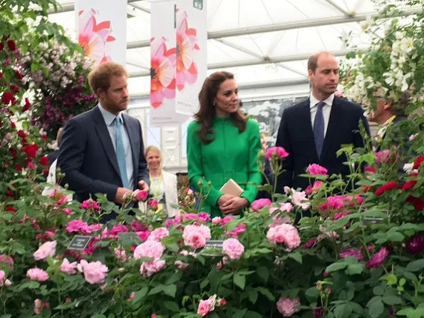 Queen Elizabeth and Prince Philip, Duke of Edinburgh, Catherine, Duchess of Cambridge, Prince William, Duke of Cambridge and Prince Harry, Sophie, Countess of Wessex, Princess Anne, Princesses Beatrice and Eugenie