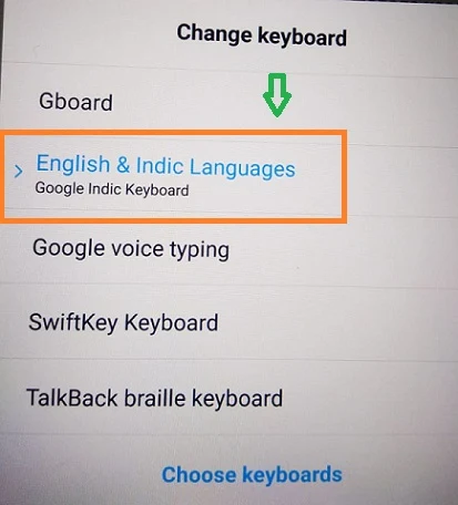 Hindi typing ke liye google indic