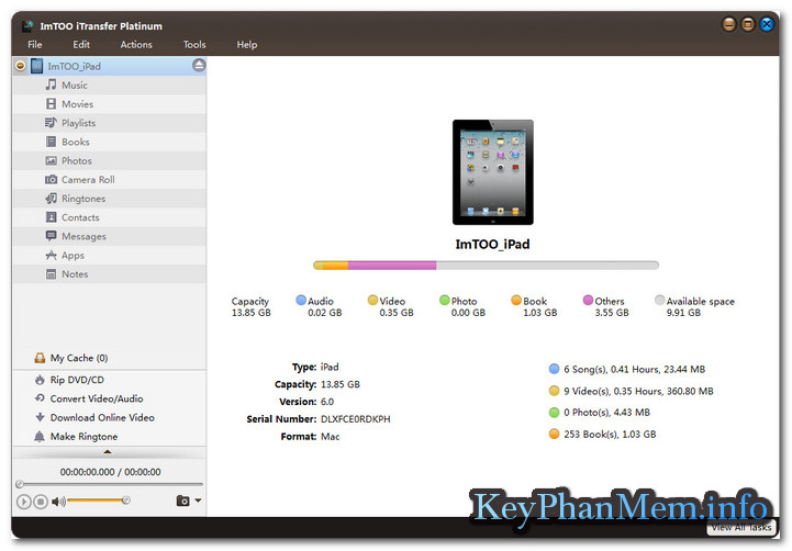 ImTOO iTransfer Platinum 5.7.21 Full Key, Phần mềm không thể thiếu cho iPhone,Ipad 