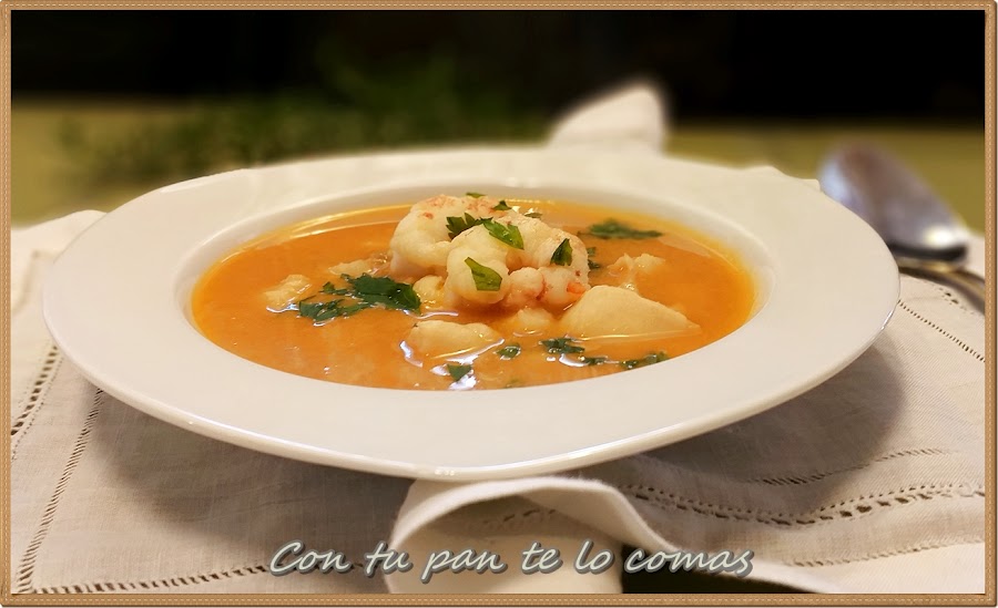 Sopa casera de pescado