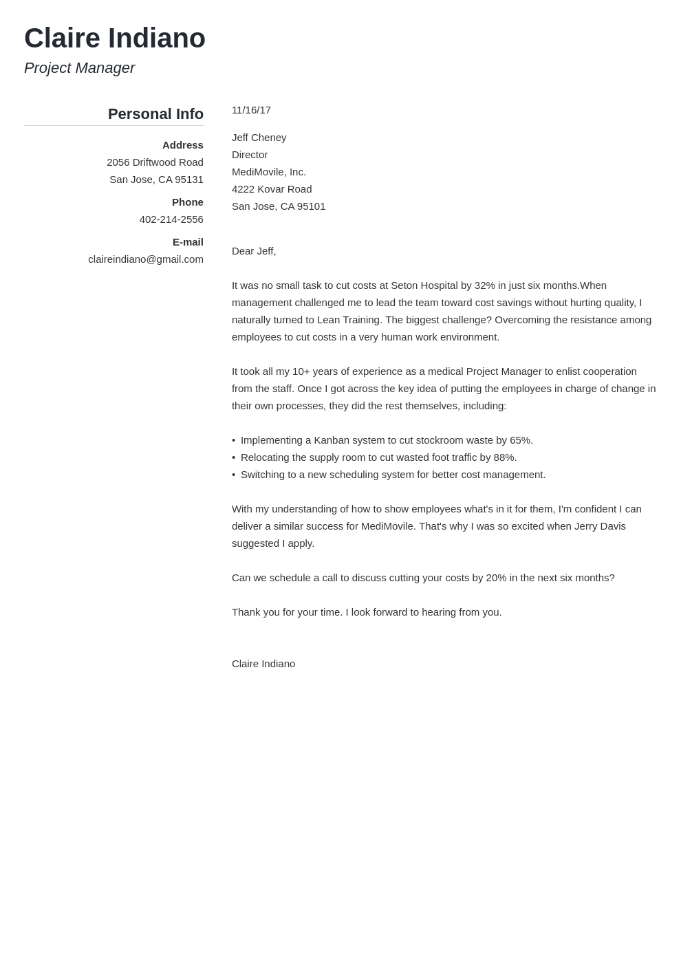 cover letter examples first paragraph