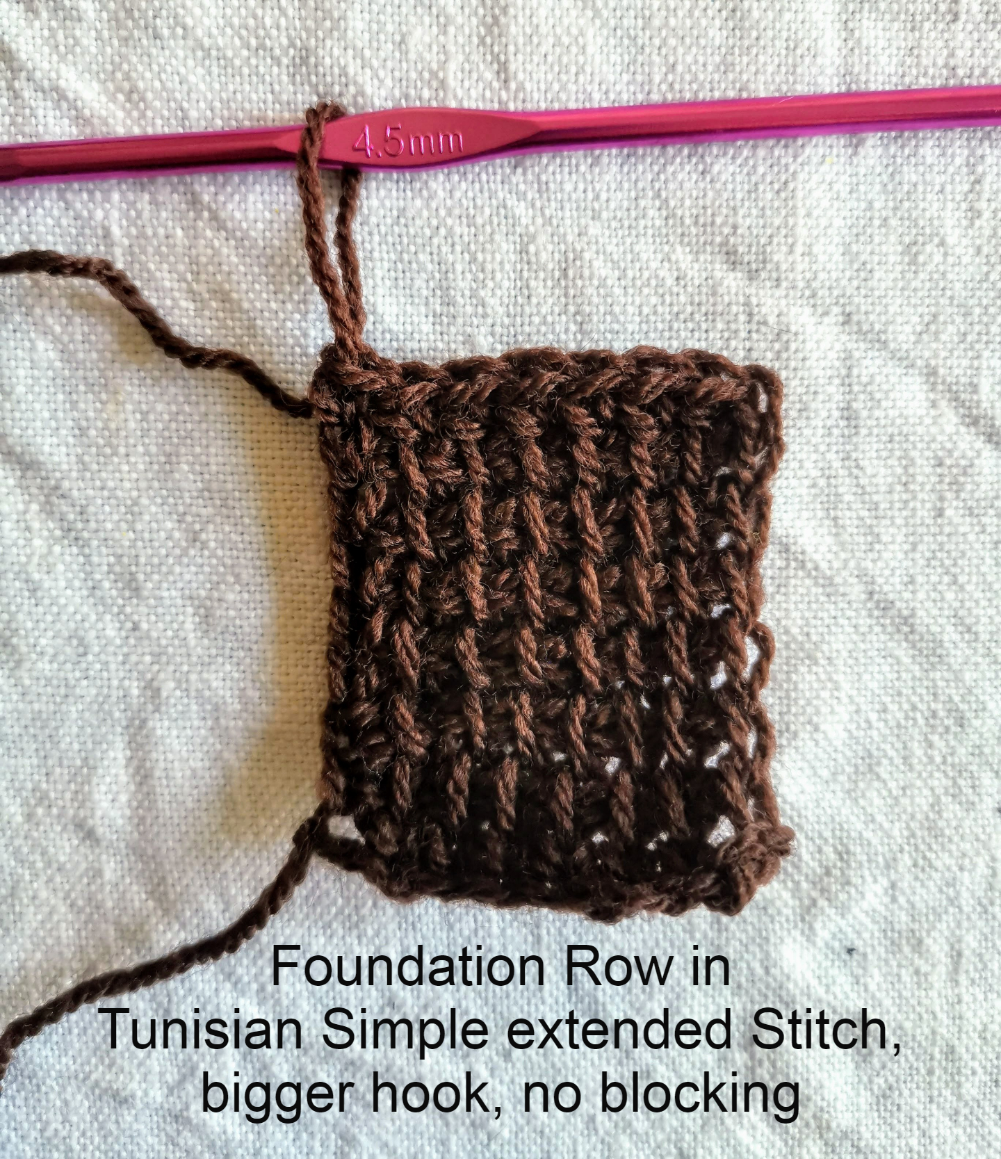 GAUGE AND CURLING (again!) IN TUNISIAN CROCHET
