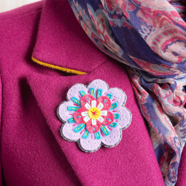 Bugs and Fishes by Lupin Felt Flower Brooch Craft Kits for Hawthorn