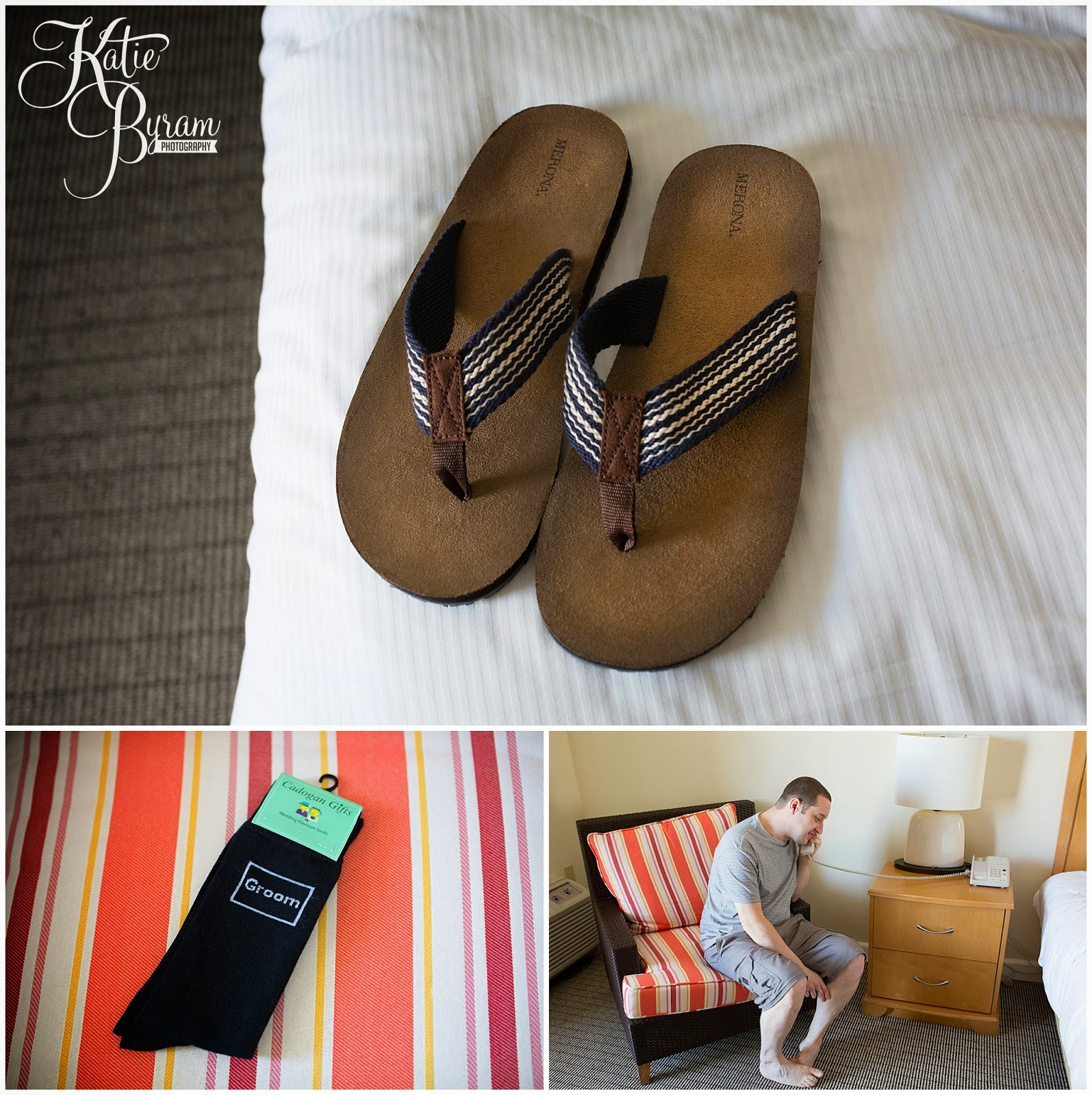 wedding flip flops, groom destination wedding, clearwater beach wedding, hilton clearwater beach wedding, katie byram photography, florida wedding