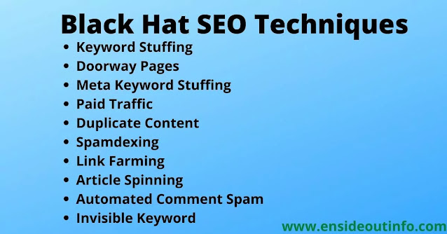 Black Hat SEO Techniques: How to do black hat SEO Black Hat SEO Techniques: How to do black hat SEO
