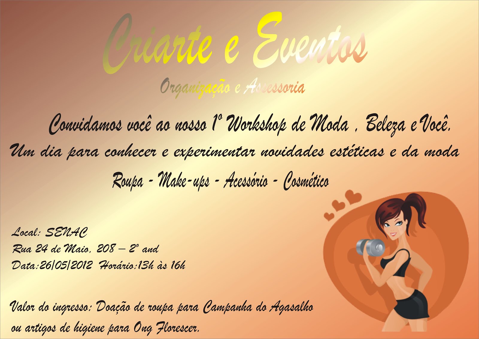 Exemplo De Convite Pára Evento De Saude Publica Com Enfeite