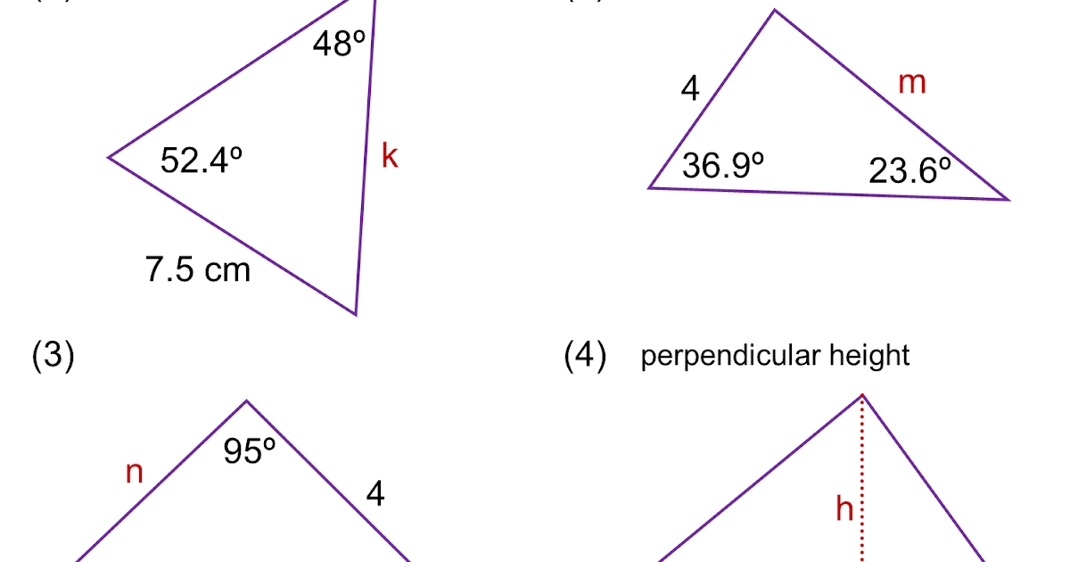 Triangle solver MEDIAN Don Steward mathematics teaching: sine rule