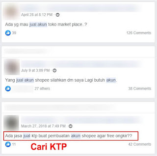 Cari KTP Pembuatan Akun Shopee