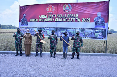 Dimasa Pandemi Covid-19 Desa Sedong Lor Diserbu Prajurit TNI