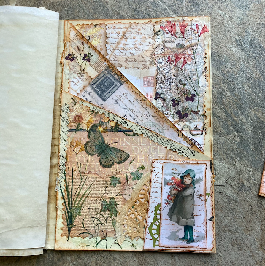 Nigezza Creates: Junk Journal: Using Master Board For Book Page Covered ...