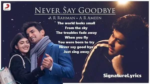 Never Say Goodbye Lyrics - DIL Bechara 2020 - A R Rahman - A R Ameen