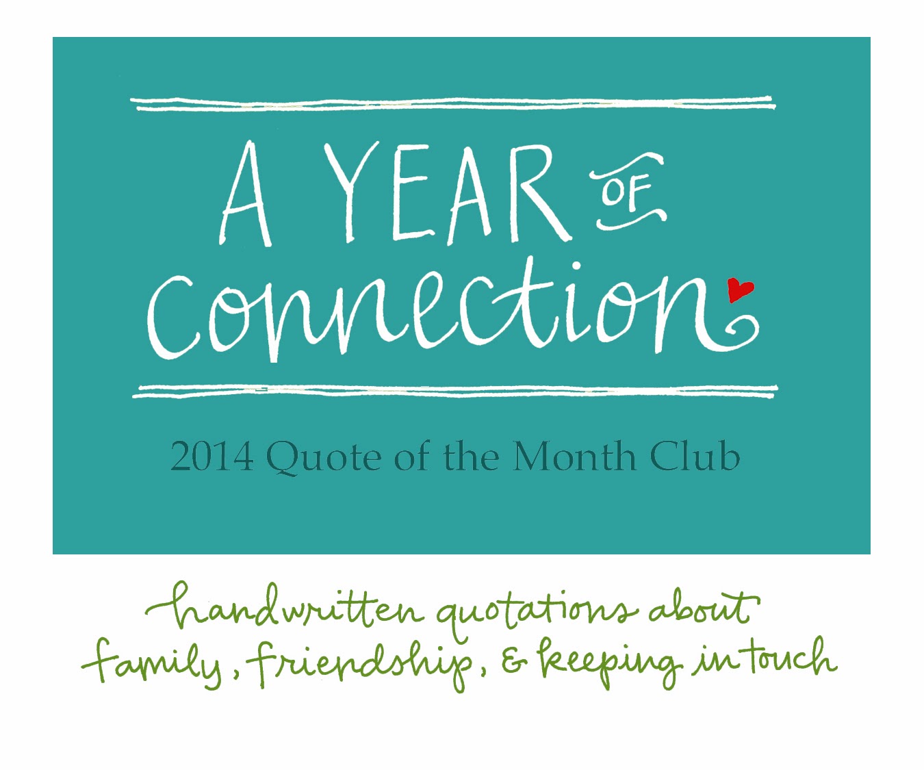 The Funky Monkey Giveaway e Year Subscription Quote of the Month Club from lettergirl