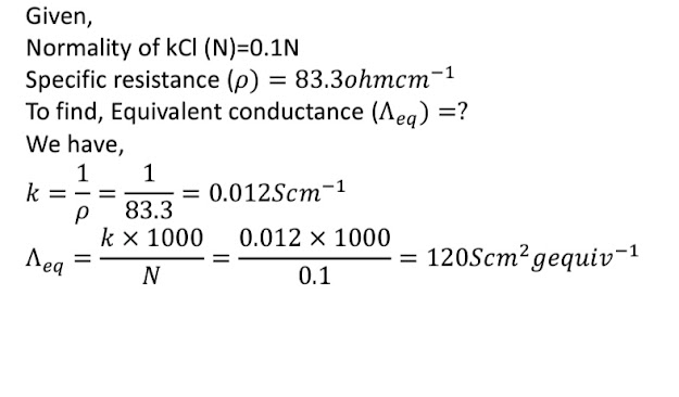 The Conductivity Of 0 20 M Solution Of Kcl ELECTROCHEMISTRY_ CONDUCTANCE ~ CHEMISTRY