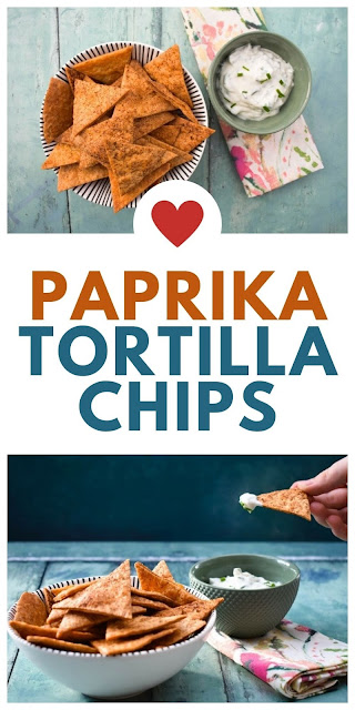 Easy homemade baked paprika tortilla chips Easy homemade baked paprika tortilla chips