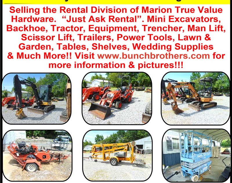 The Press Online True Value rental equipment selling at auction