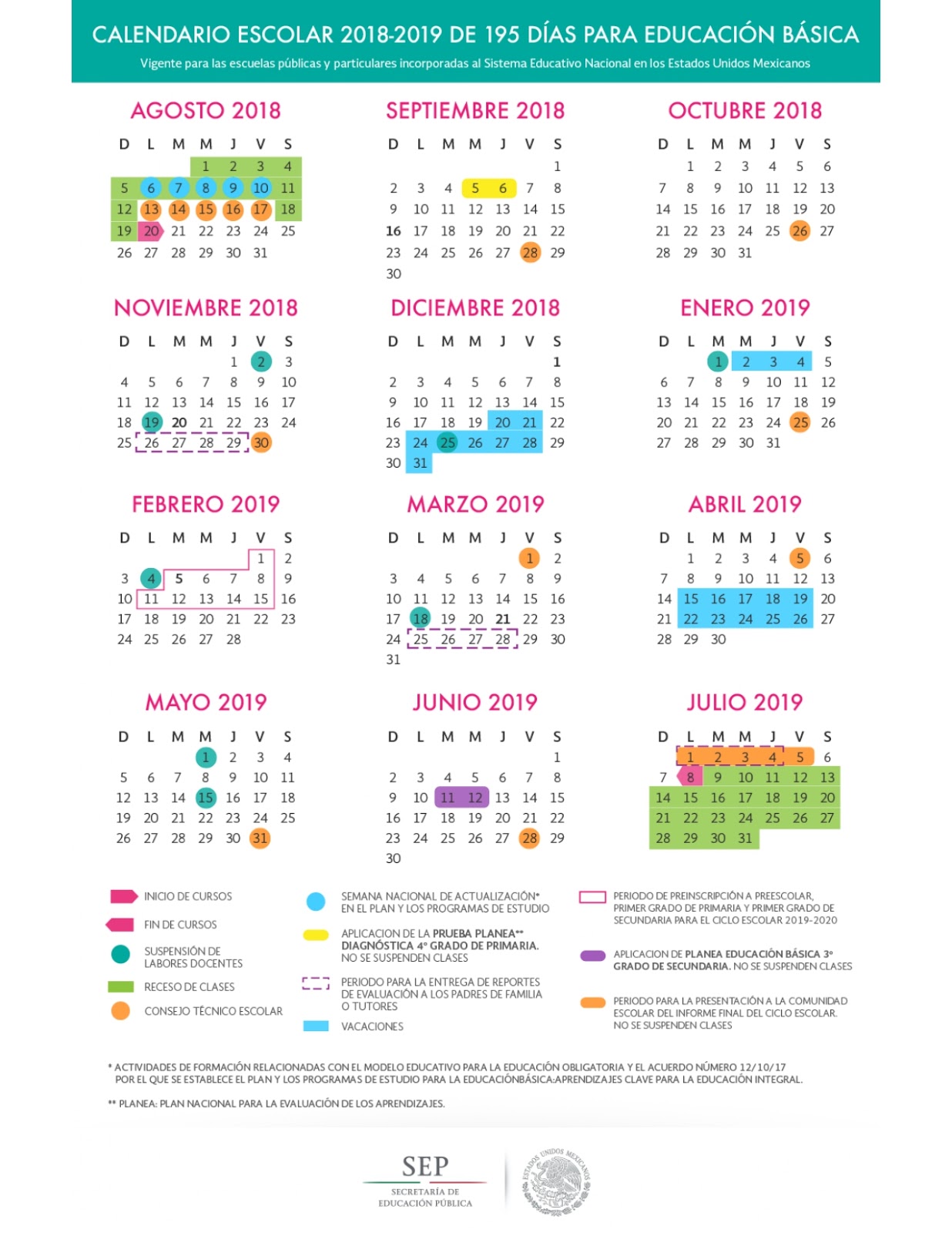 Calendario 2019 MZA para imprimir: El portal educativo más completo Calendario 2019 MZA para imprimir: El portal educativo más completo