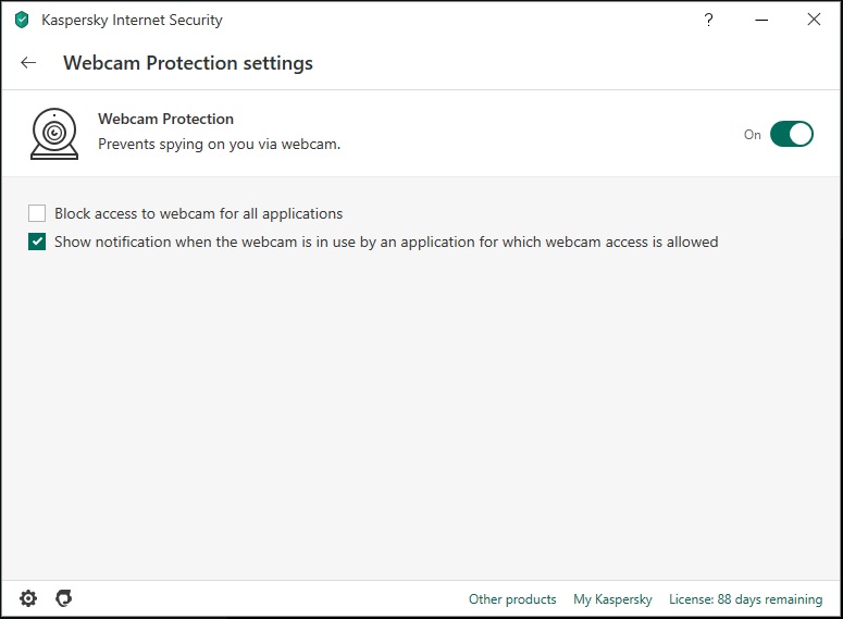 KIS - Webcam Protection KIS - Webcam Protection